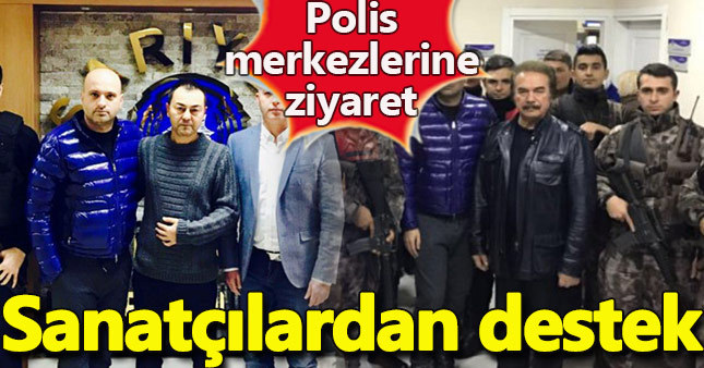 Sanatçılardan polislere destek