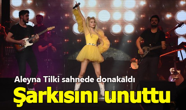 Şarkıcı Aleyna Tilki verdiği konser sırasında kendine ait olan şarkısı 'Sen Olsan Bari'nin sözlerini unuttu
