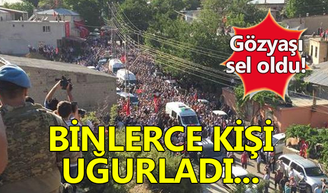 Şehidi 5 bin kişi son yolculuğuna uğurladı