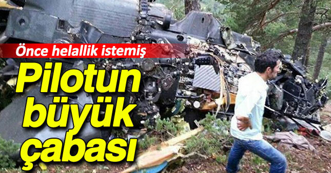 Şehit pilot ölü sayısının artmasını engellemiş