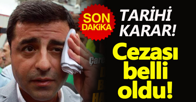 Selahattin Demirtaş'a tarihi ceza!