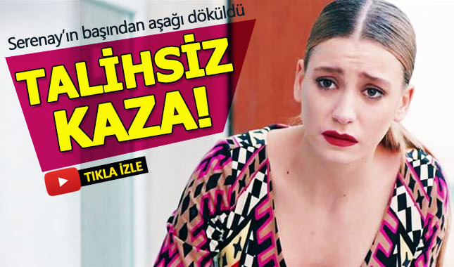 Serenay Sarıkaya'nın başından aşağı su döküldü
