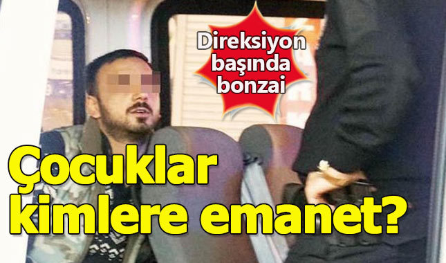 Servis şoförü direksiyon başında bonzai krizine girdi