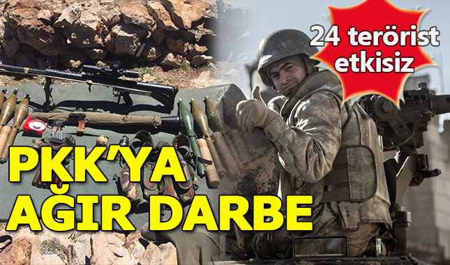 Siirt'te PKK'ya ağır darbe: 24 terörist etkisiz