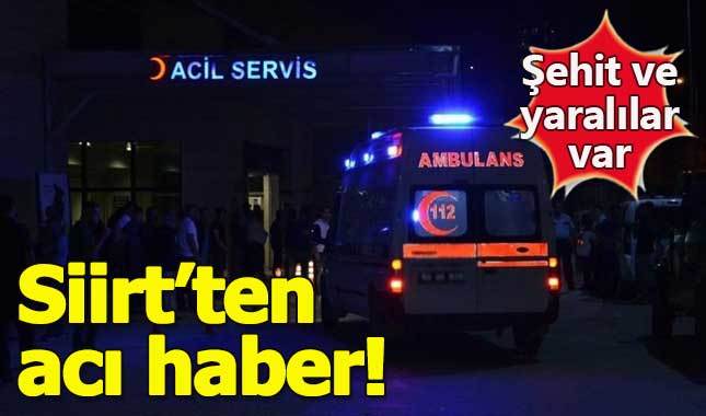 Siirt'te yıldırım faciası: 1 şehit, 7 yaralı