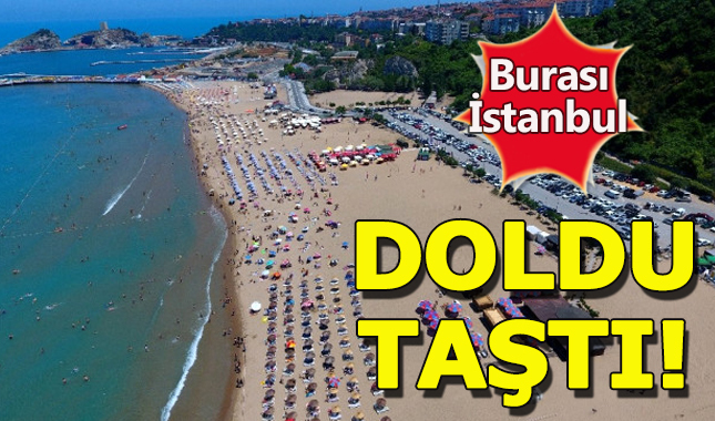 Şile plajı bayramda doldu taştı