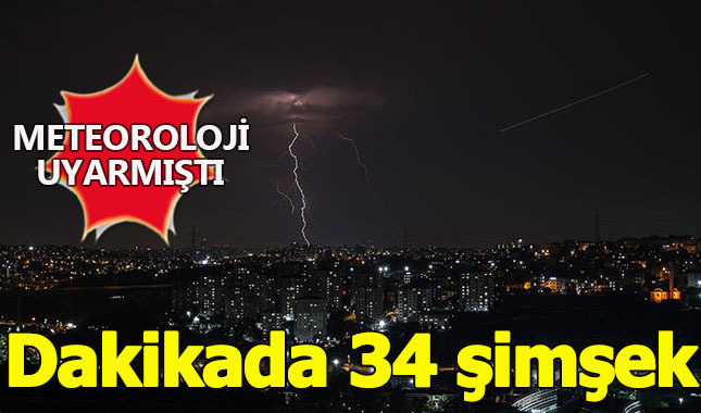 Şimşeklerden gece gündüz oldu