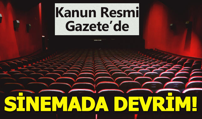 Sinema kanunu Resmi Gazete'de yayımlandı