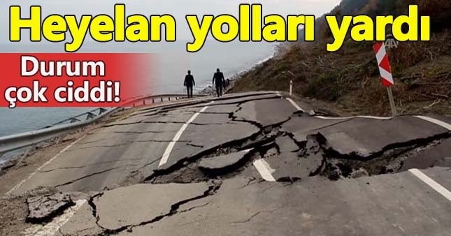 Sinop'ta heyelan yolları yardı
