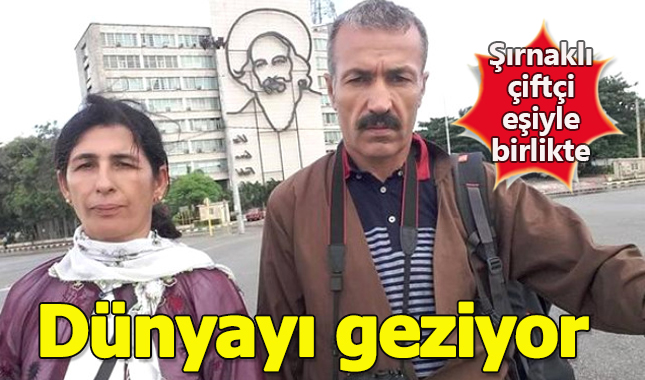 Şırnaklı çiftçi eşiyle birlikte dünyayı geziyor