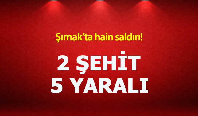 Şırnak'ta hain saldırı: 2 şehit, 5 yaralı