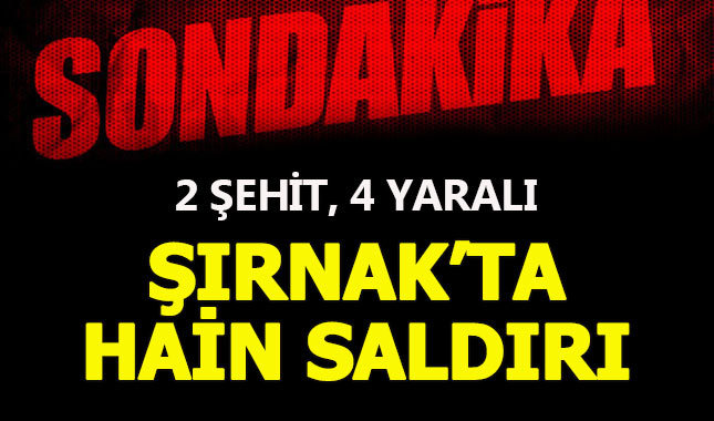 Şırnak'ta saldırı: 2 şehit, 4 yaralı