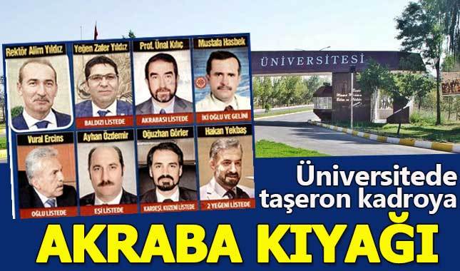 Sivas Cumhuriyet Üniversitesi'nde taşeron kadroya akraba torpili