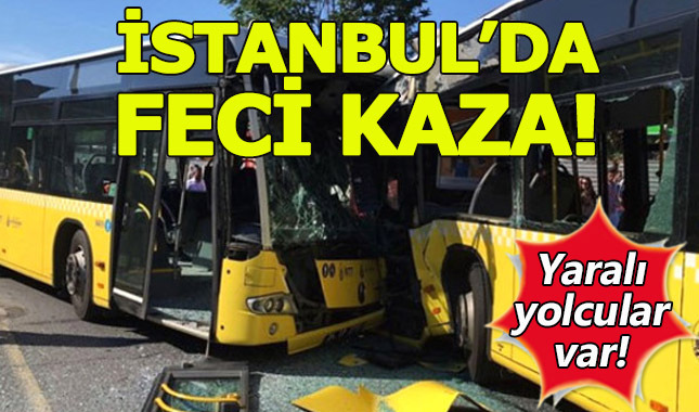 Söğütlüçeşme'de iki metrobüs kafa kafaya çarpıştı