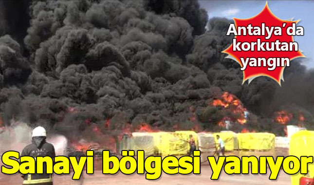 Antalya Organize Sanayi Bölgesi'nde dev yangın