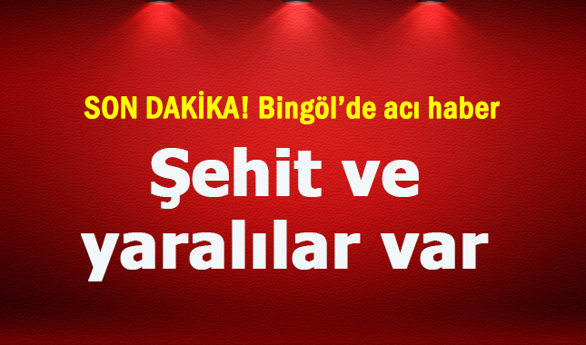 Son Dakika! Bingöl'de 1 şehit, 2 yaralı var