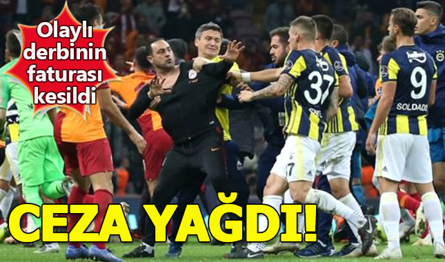 Olaylı Galatasaray Fenerbahçe maçının cezaları belli oldu kime hangi oyunculara ne kadar ceza kesildi