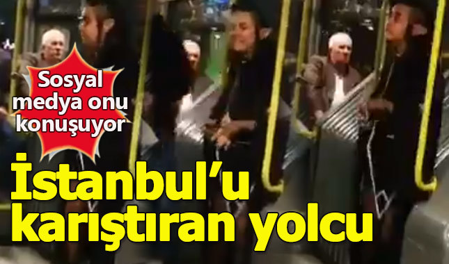 Sosyal medya, metrobüsteki 'ilginç' yolcuyu konuşuyor
