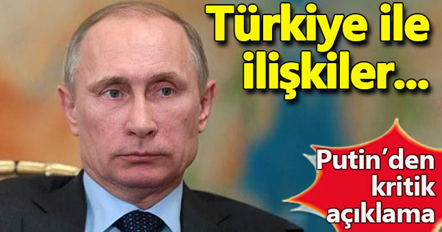 Suikast sonrası Putin'den kritik açıklama geldi