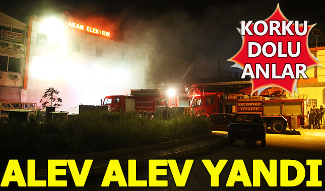 Sultanbeyli'de yanan bina korkuttu