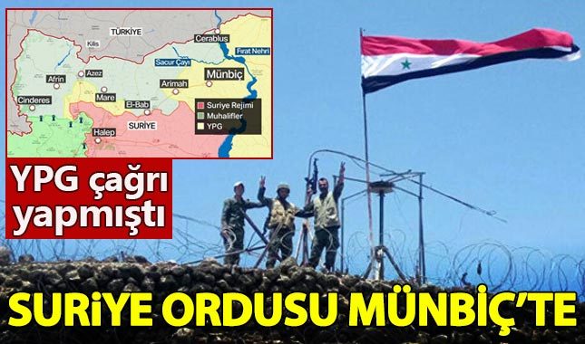 Suriye ordusu Münbiç'e bayrak dikti