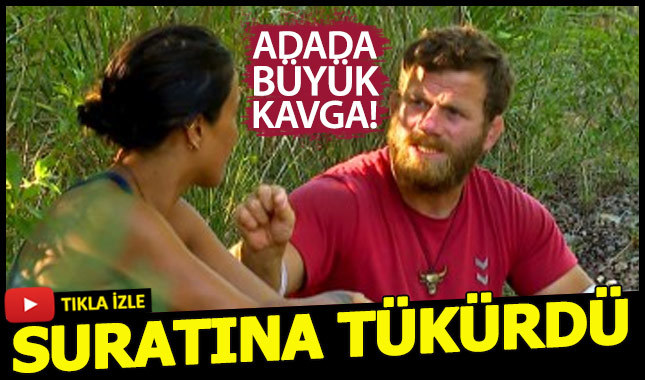 Survivor'da şok hareket! Sabriye, Okay'ın suratına tükürdü