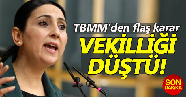 TBMM Figen Yüksekdağ'ı vekillikten men etti!