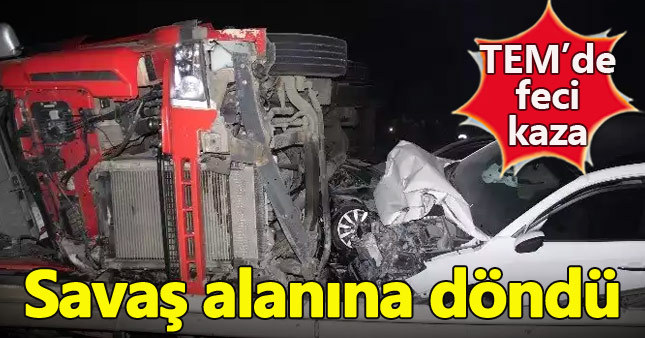 TEM'de feci kaza: 5 yaralı
