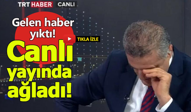 TRT Haber yayınında Murat Kozluklu gözyaşlarını boğuldu