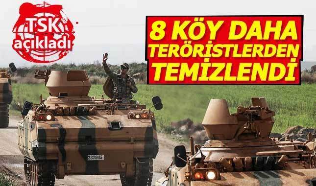 TSK Afrin'de 8 köyü daha teröristlerden temizledi