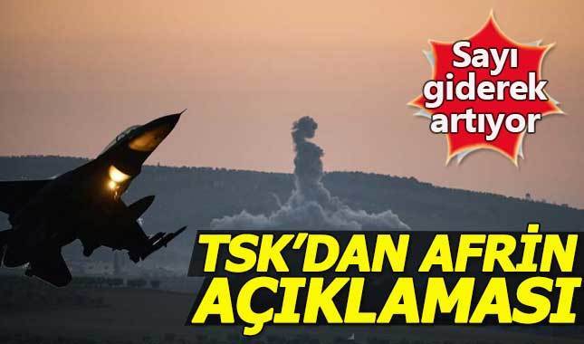 TSK, Afrin'de sayıyı açıkladı: 3567 terörist etkisiz halde