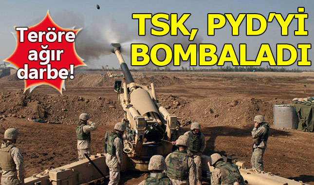 TSK, PYD mevzilerini top atışına tuttu