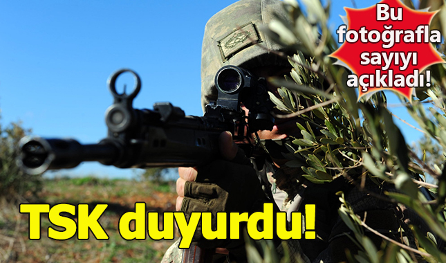TSK, Twitter'dan yaptığı açıklama ile etkisiz hale getirilen terörist sayısını duyurdu