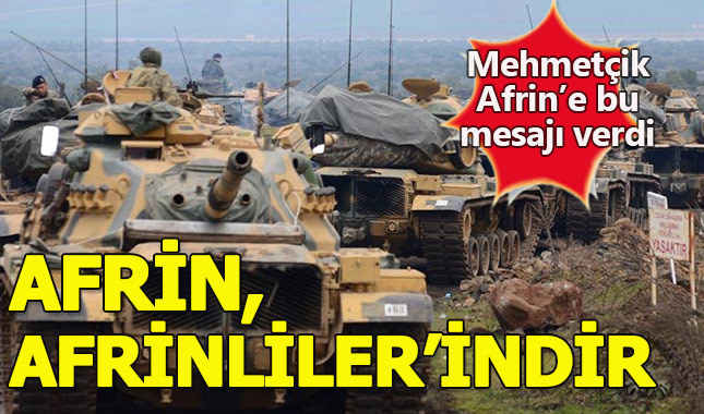 TSK'da Afrin'de semalarında bu bildiriyi dağıttı
