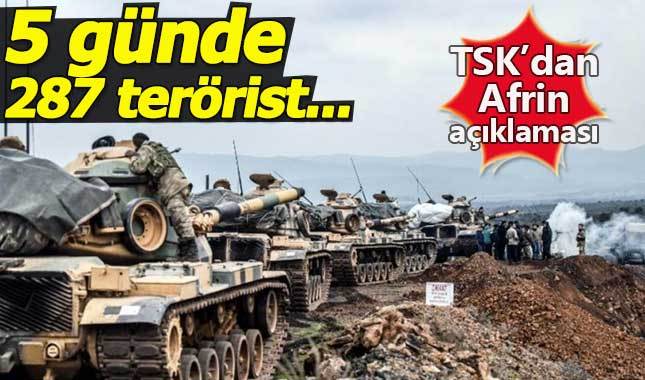 TSK'dan Afrin'deki şehit askerlerle ilgili açıklama