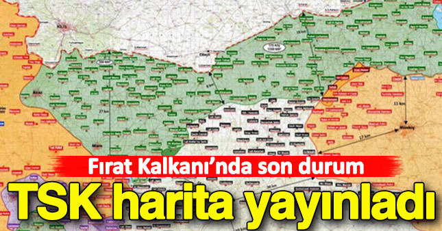 TSK'dan Fırat Kalkanı haritası