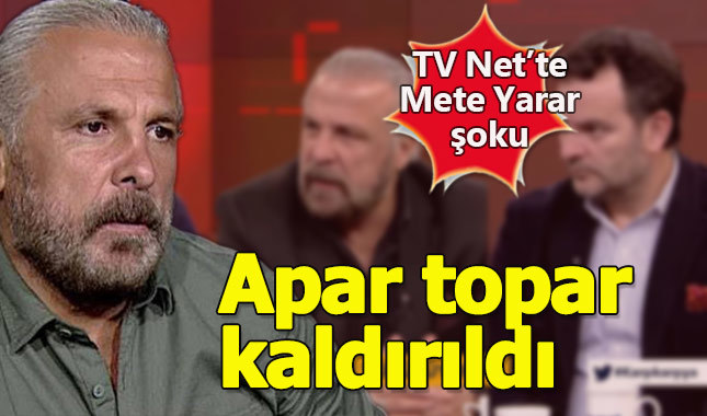 TV Net'te Mete Yarar şoku, programı yayından kaldırıldı