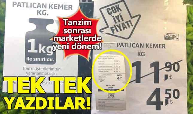 Tanzim satış sonrası indirime giden marketler etiketlere maliyet tablosu ekledi