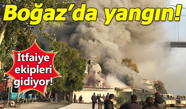 Tarihi Rumeli Hisarı iskelesinde yangın - Boğaz'da yangın çıktı - Son dakika haber