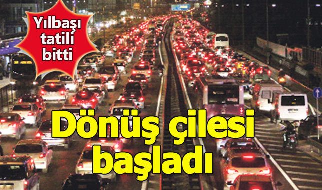 Tatilcilerin eve dönüş çilesi başladı