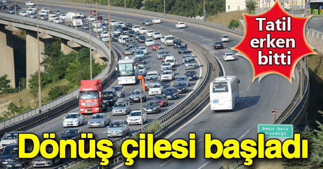 Tatilcilerin trafik kabusu erken başladı