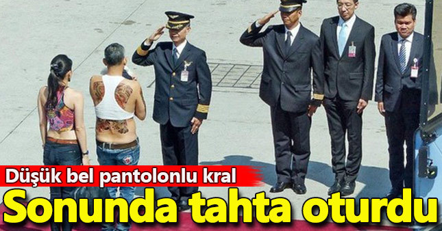 Tayland'ın düşük bel pantolonlu kralı tahta oturdu