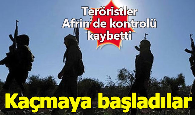 Terör örgütü PKK/PYD Afrin genelinde kontrolü yitirmeye başladı