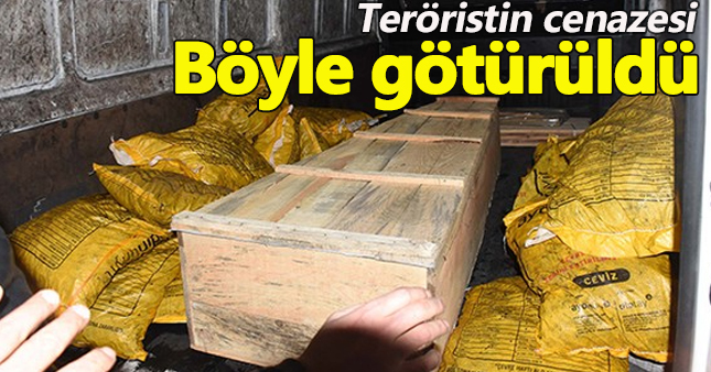 Teröristin cenazesi böyle götürüldü