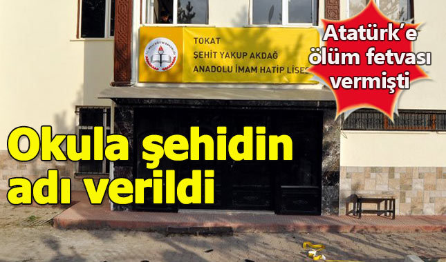 Tokat'taki okulun ismi tepkiler üzerinde değiştirildi