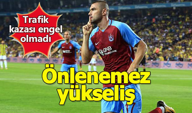 Trafik kazası Burak Yılmaz'ı engellemedi