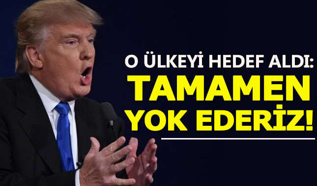 Trump'tan Kuzey Kore'ye gözdağı:Tamamen yok ederiz