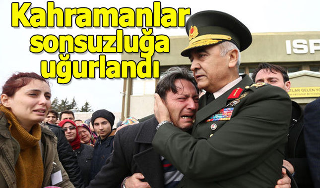 Kahramanlar son yolculuklarına uğurlandılar