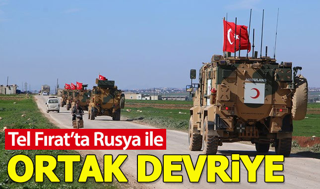 Türkiye ile Rusya'dan Tel Fırat'ta ortak devriye