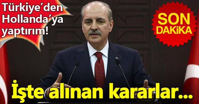 Türkiye'den Hollanda'ya ağır yaptırımlar